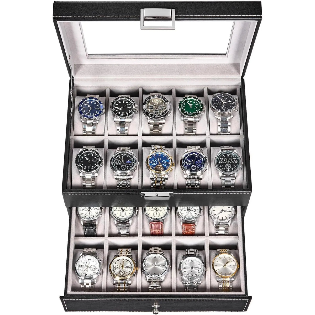 WatchVault 20 — Caja Premium para Relojes | Organizador de 20 Compartimentos