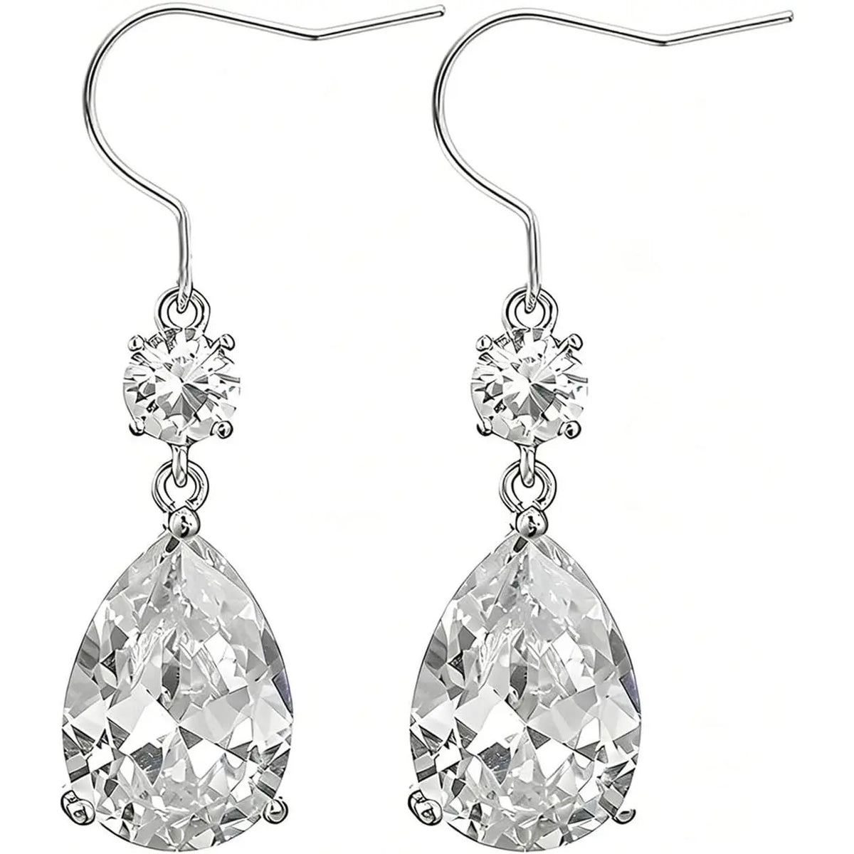 Lumière Teardrop — Pendientes Premium | Titanio y Circonitas