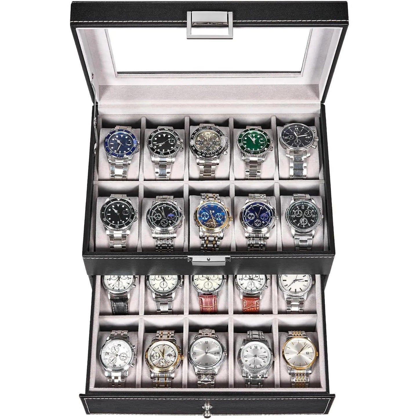 WatchVault 20 — Caja Premium para Relojes | Organizador de 20 Compartimentos