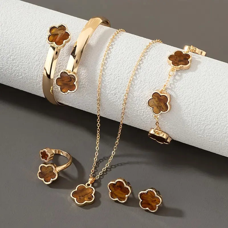 Noir Fleur — Set Premium de Joyería | 5 Piezas para Mujer