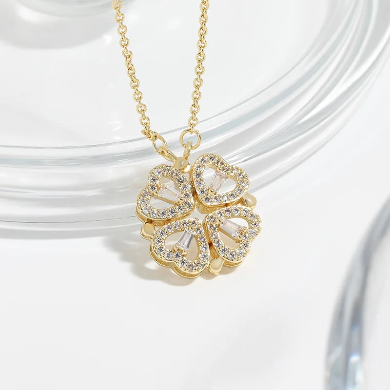 Élysée Clover — Collar Premium | Trébol de Cuatro Hojas Transformable