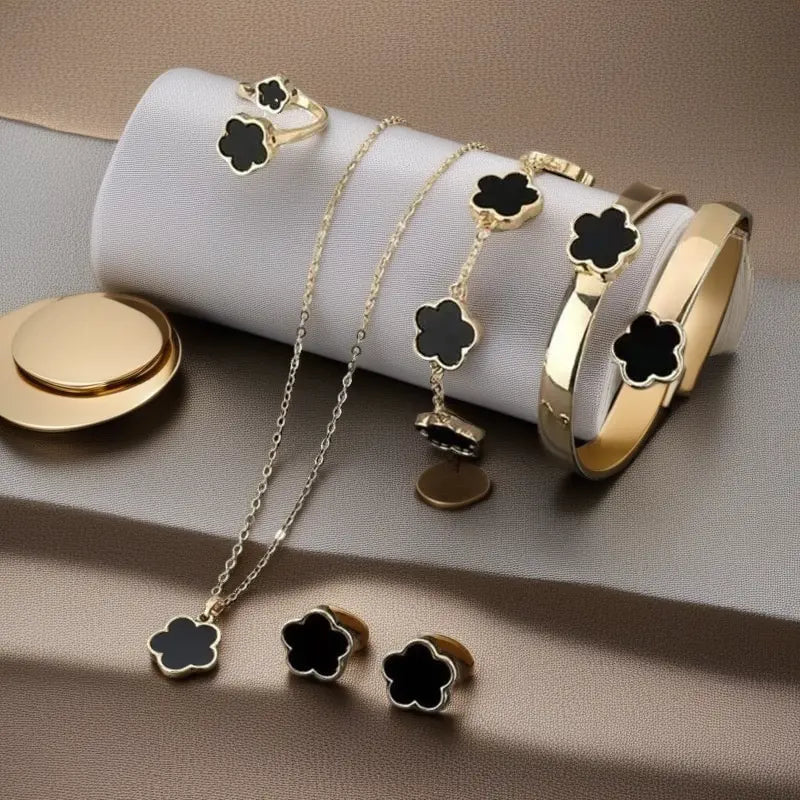 Noir Fleur — Set Premium de Joyería | 5 Piezas para Mujer