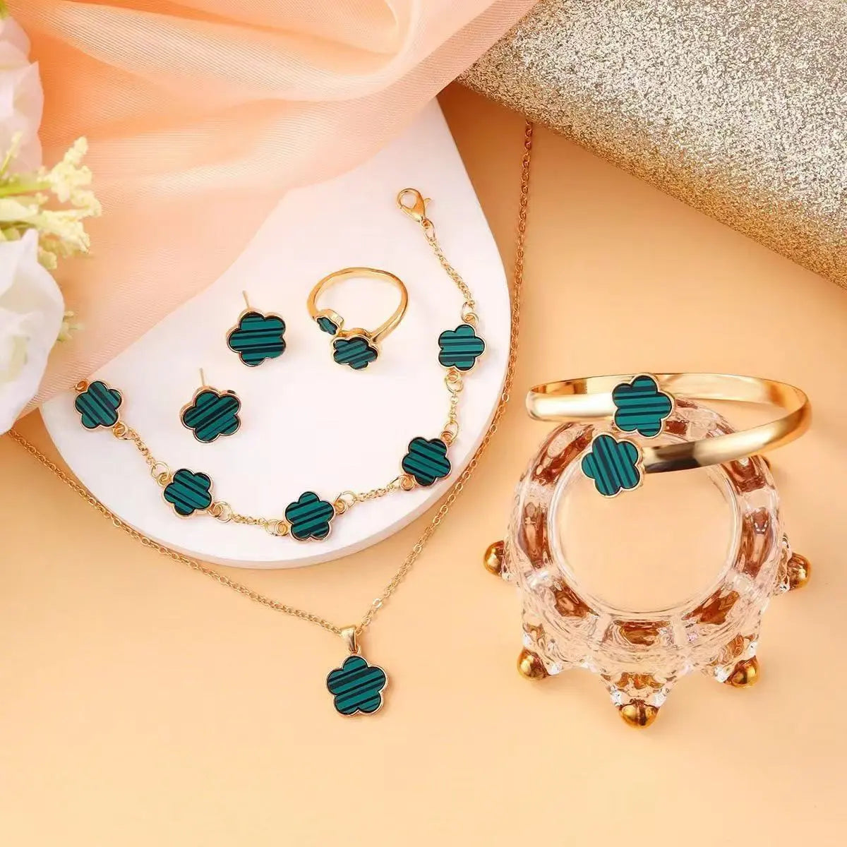 Noir Fleur — Set Premium de Joyería | 5 Piezas para Mujer