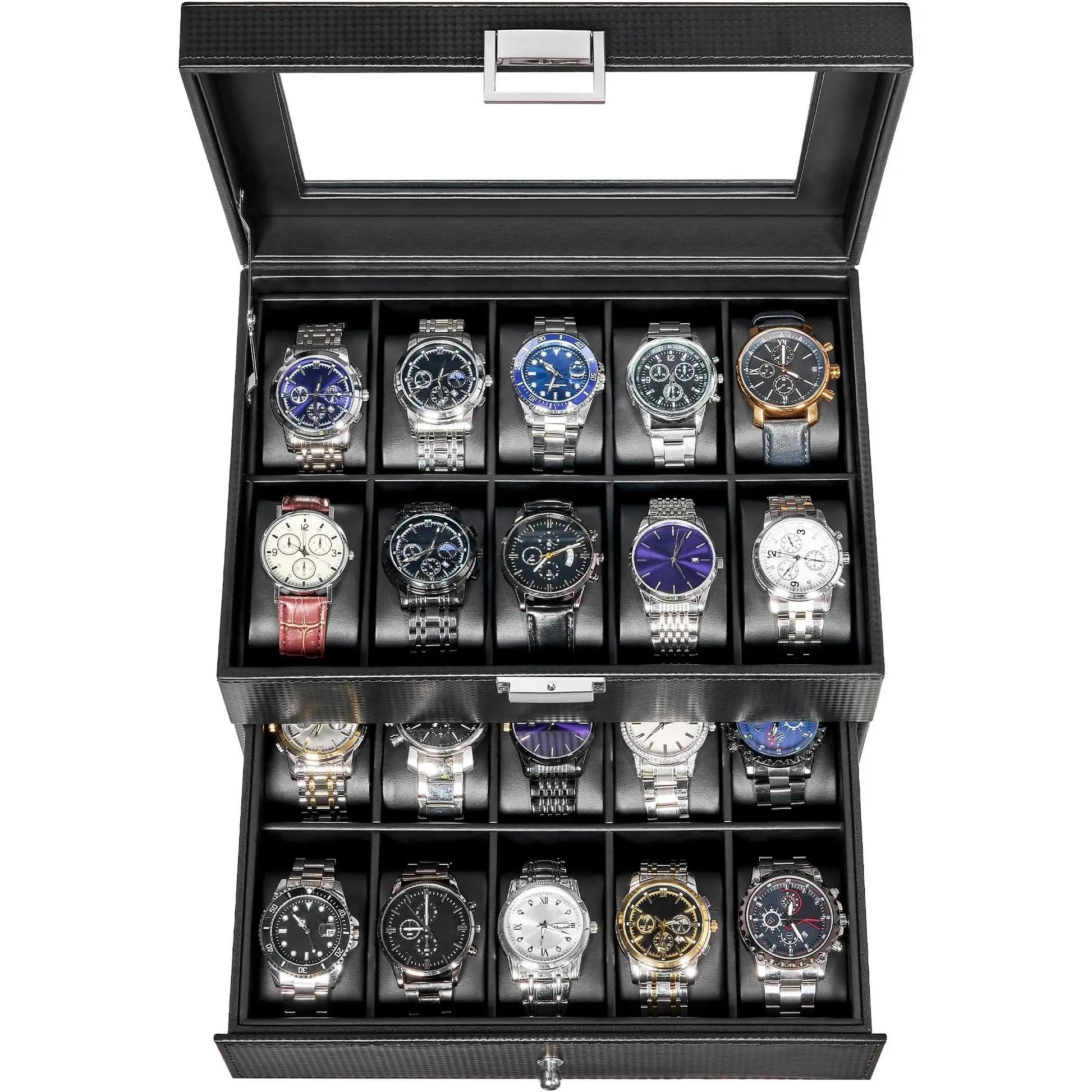 WatchVault 20 — Caja Premium para Relojes | Organizador de 20 Compartimentos