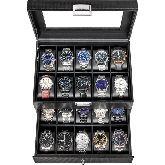 WatchVault 20 — Caja Premium para Relojes | Organizador de 20 Compartimentos