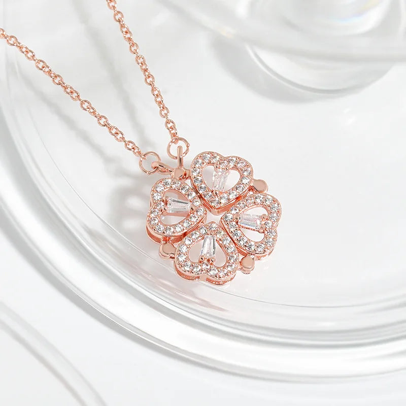 Élysée Clover — Collar Premium | Trébol de Cuatro Hojas Transformable