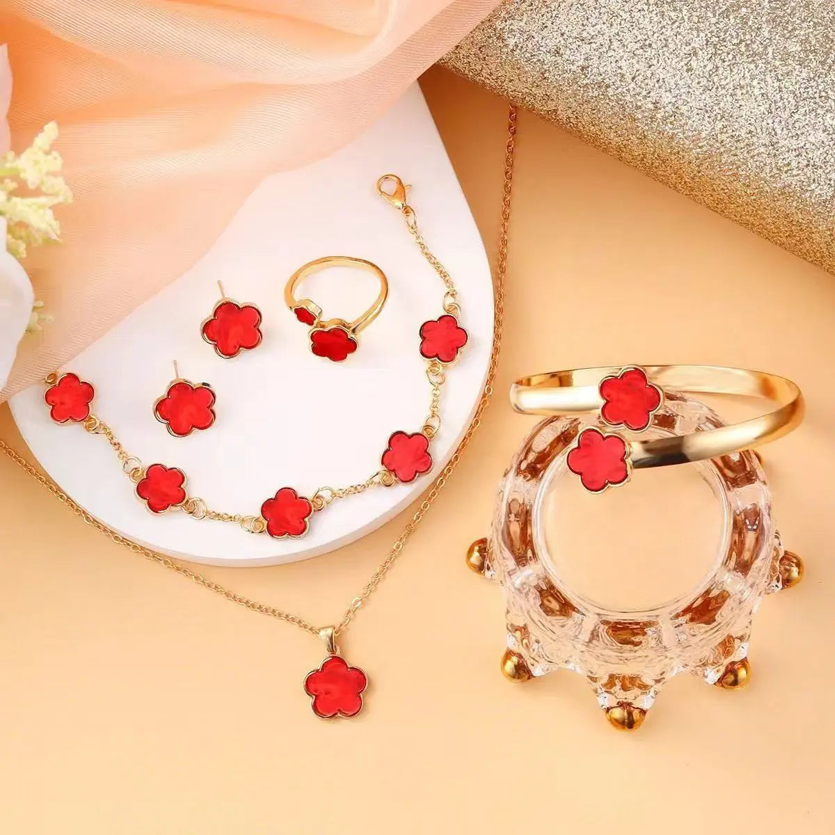 Noir Fleur — Set Premium de Joyería | 5 Piezas para Mujer