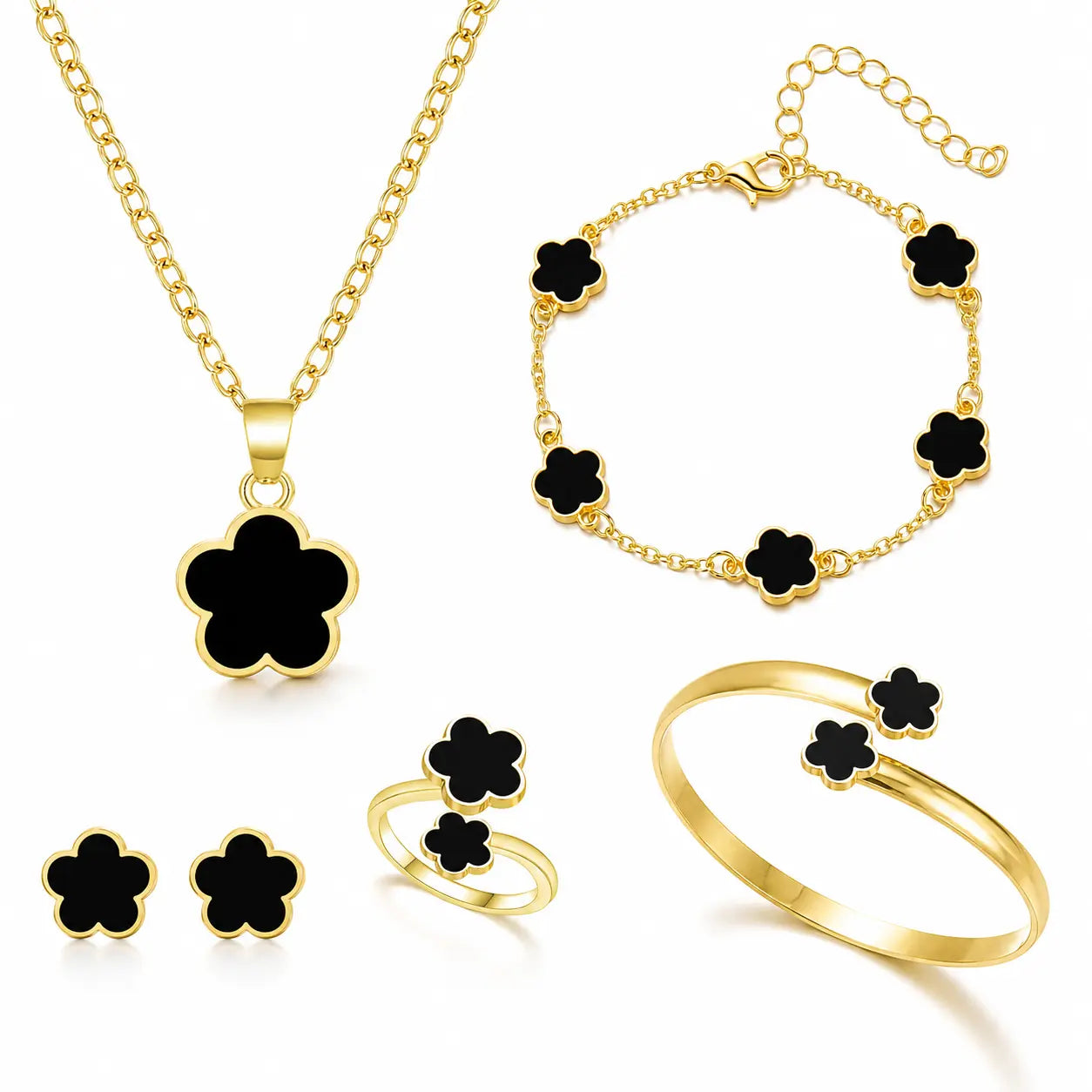 Noir Fleur — Set Premium de Joyería | 5 Piezas para Mujer