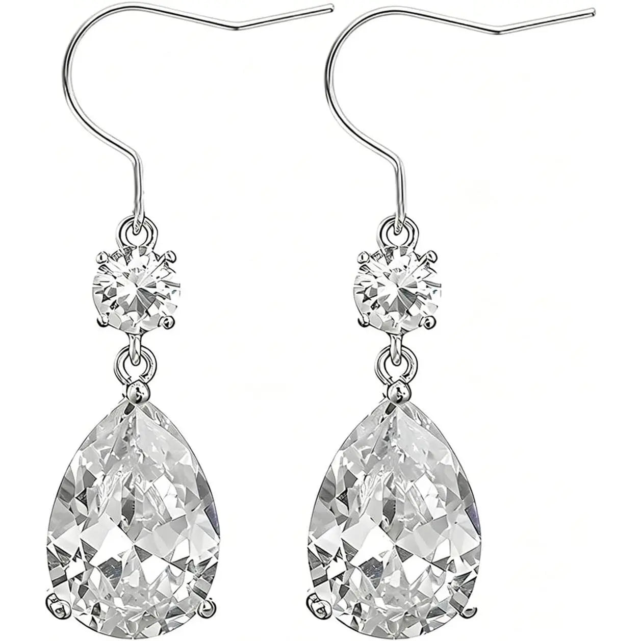 Lumière Teardrop — Pendientes Premium | Titanio y Circonitas