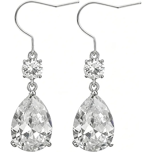 Lumière Teardrop — Pendientes Premium | Titanio y Circonitas